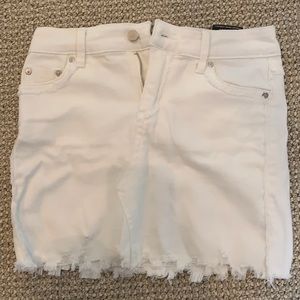 White jean skirt